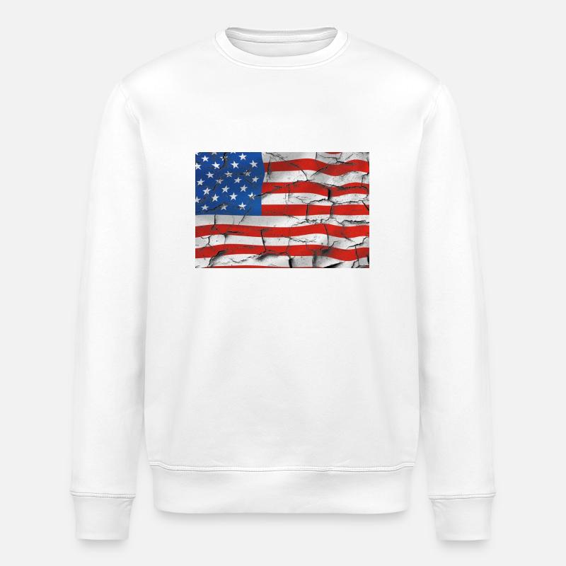 Amerika - Stanley/Stella Unisex Bio-Sweatshirt ROLLER - Weiß