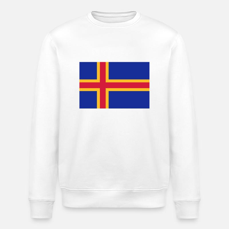 drapeau_aland - Stanley/Stella Unisex Bio-Sweatshirt ROLLER - Weiß
