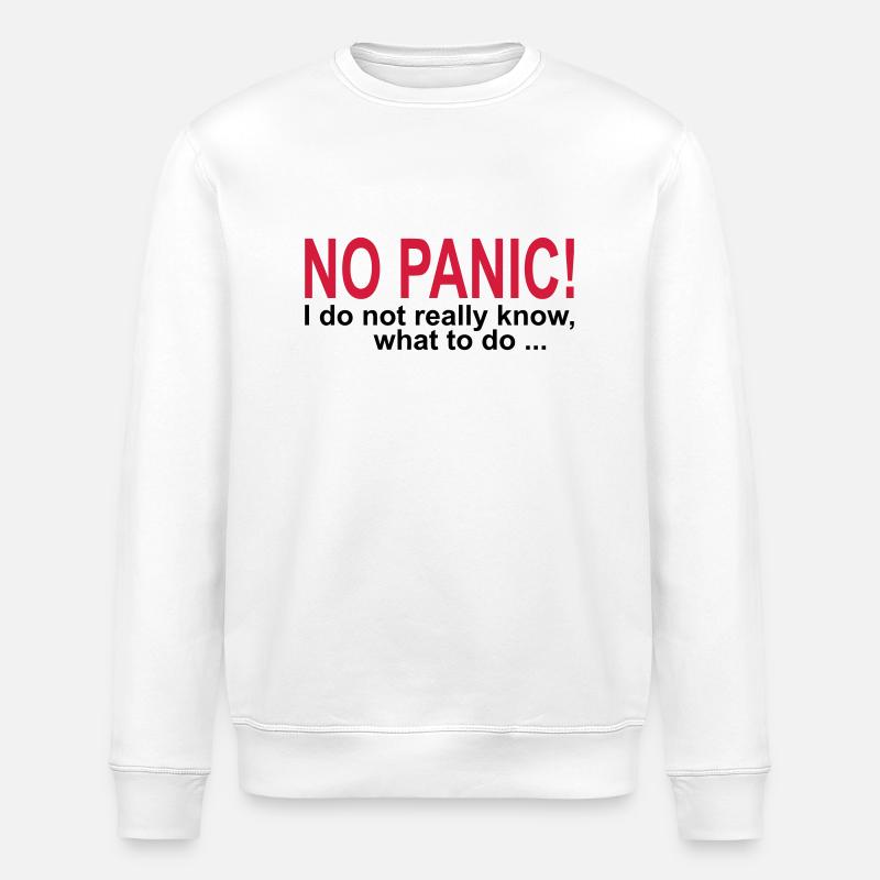 NO PANIC! - Stanley/Stella Unisex Bio-Sweatshirt ROLLER - Weiß