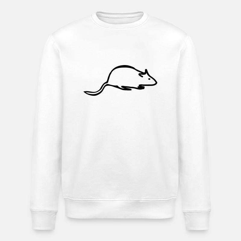 rat - Stanley/Stella ROLLER Unisex Organic Sweatshirt - white