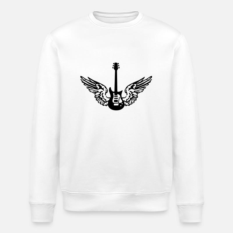 guitar_wings_042013_a_1c - Stanley/Stella Unisex Bio-Sweatshirt ROLLER - Weiß