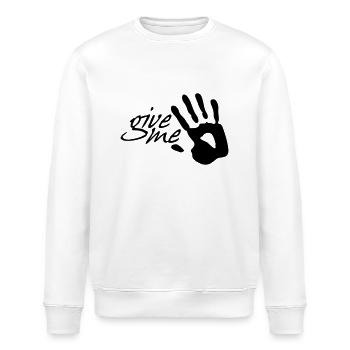give me five - Stanley/Stella Unisex Bio-Sweatshirt ROLLER - Weiß - Vorne - Nik (191cm)
