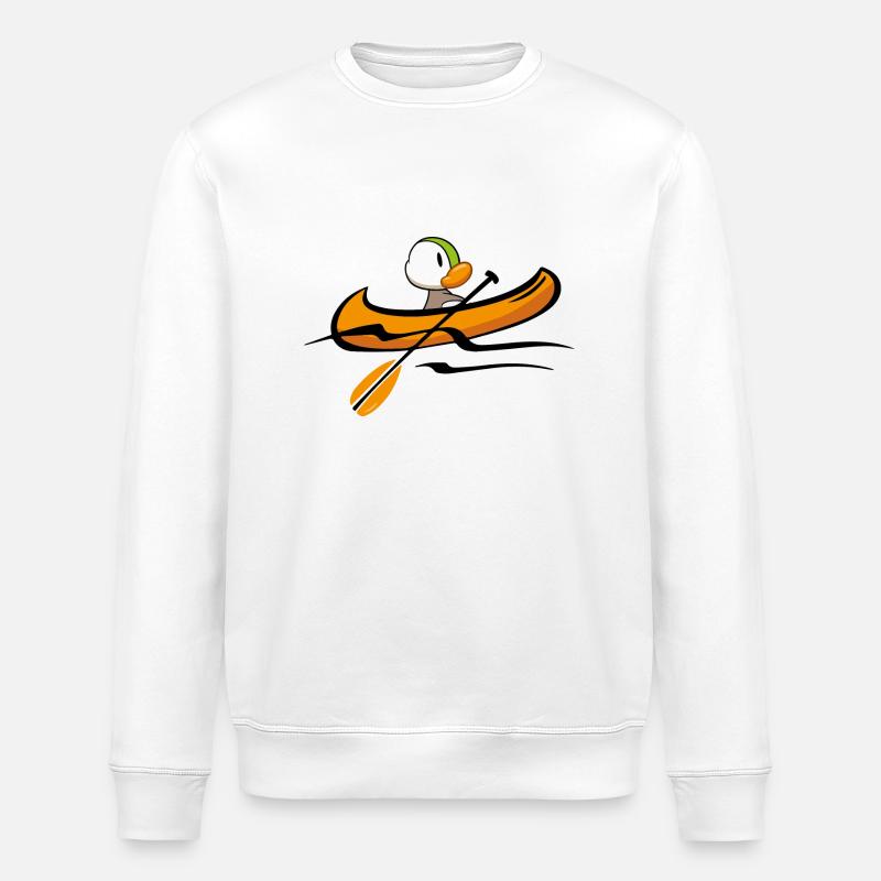 Canoe-duck - Stanley/Stella ROLLER Unisex Organic Sweatshirt - white