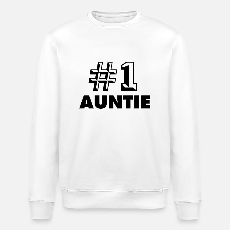 number one auntie - Sweat bio ROLLER Stanley/Stella Unisexe - blanc