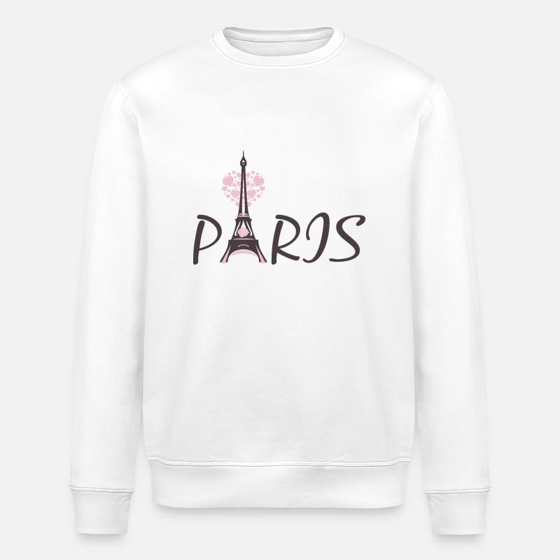 tour Eiffel - Sweat bio ROLLER Stanley/Stella Unisexe - blanc