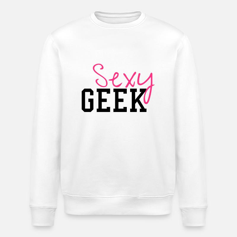 Sexy Geek - Stanley/Stella Unisex Bio-Sweatshirt ROLLER - Weiß