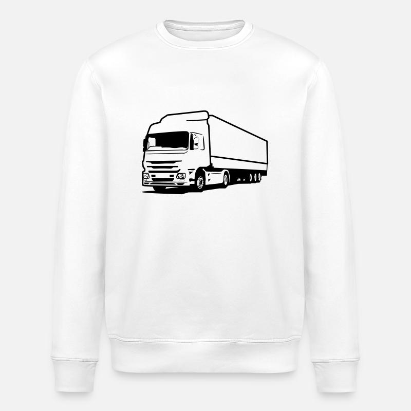 Route de camion camion - Sweat bio ROLLER Stanley/Stella Unisexe - blanc