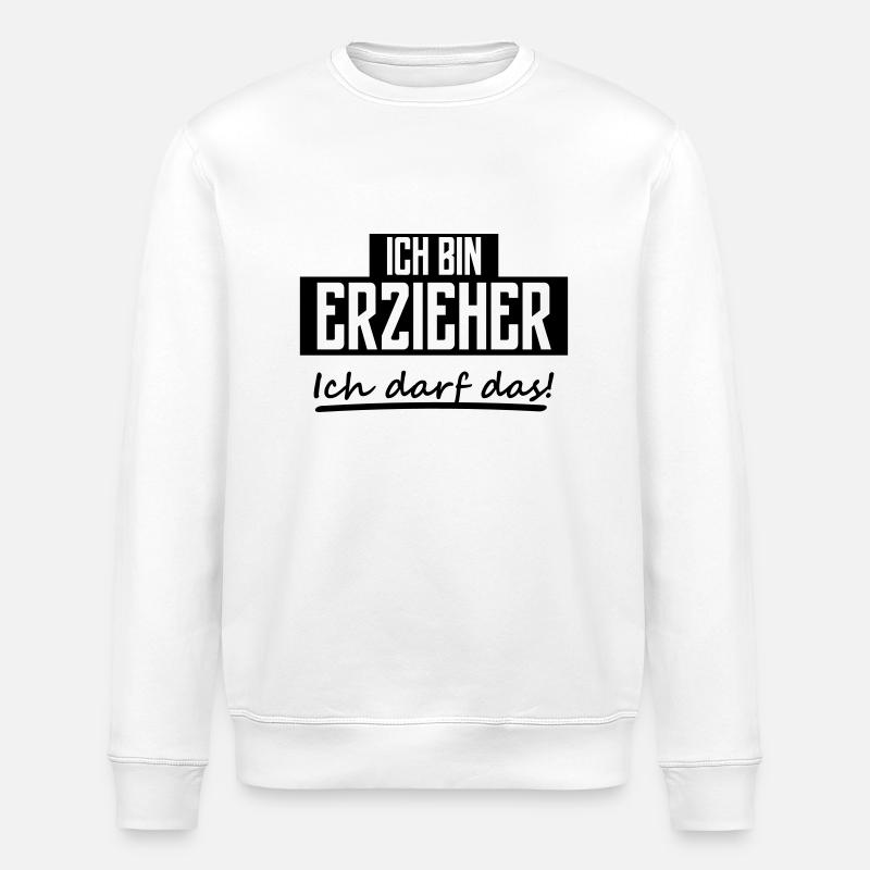 ich bin erzieher - Stanley/Stella Unisex Bio-Sweatshirt ROLLER - Weiß