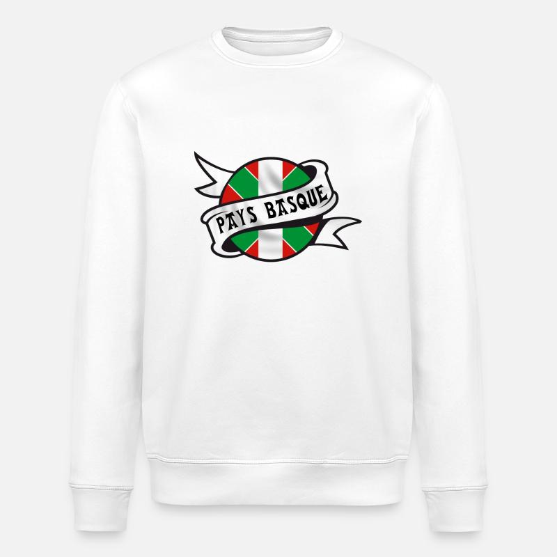Pays Basque - Sweat bio ROLLER Stanley/Stella Unisexe - blanc
