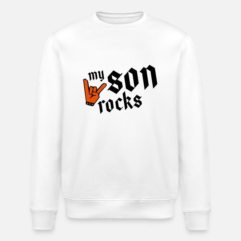 son rocks my - Stanley/Stella Unisex Bio-Sweatshirt ROLLER - Weiß
