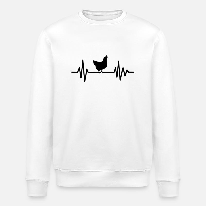 Huhn - Stanley/Stella Unisex Bio-Sweatshirt ROLLER - Weiß