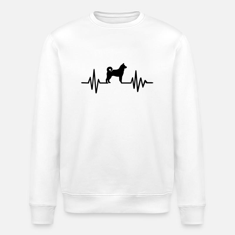 Norwegian Elkhound - Stanley/Stella ROLLER Unisex Organic Sweatshirt - white