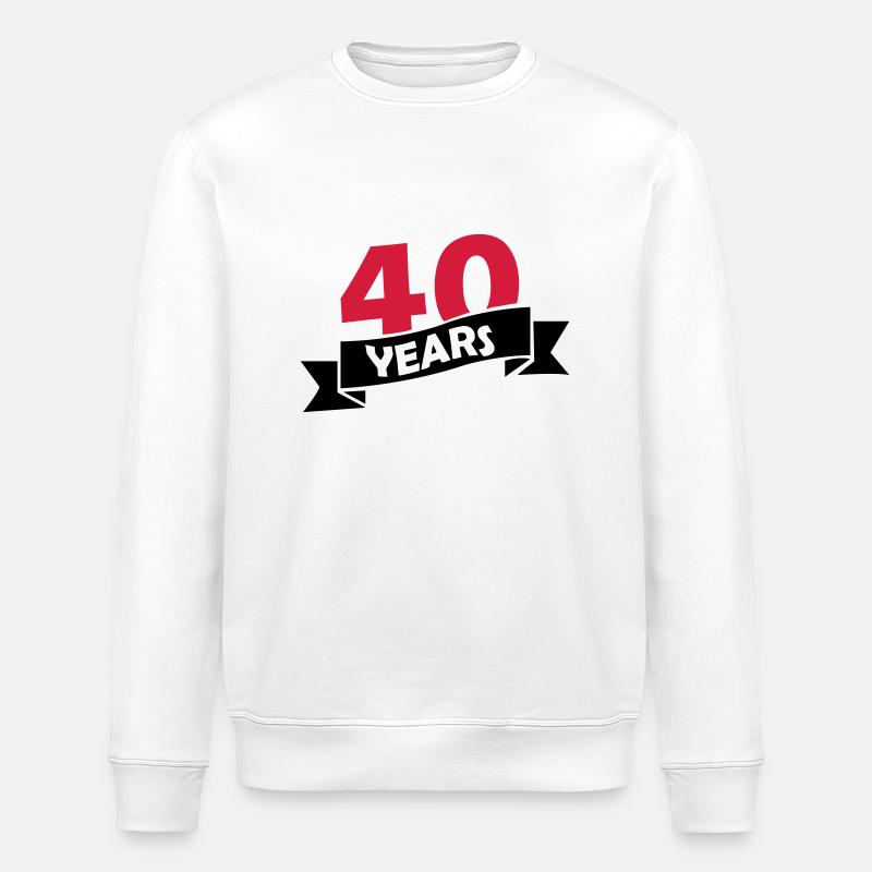 40_years - Sweat bio ROLLER Stanley/Stella Unisexe - blanc