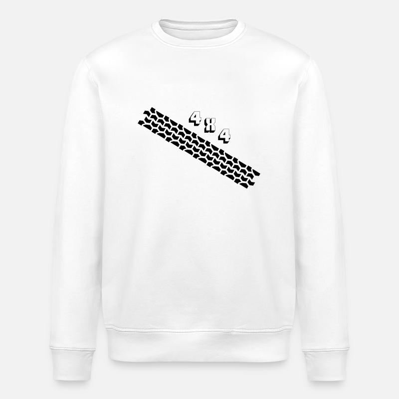 Traces de pneus 4x4 - Sweat bio ROLLER Stanley/Stella Unisexe - blanc