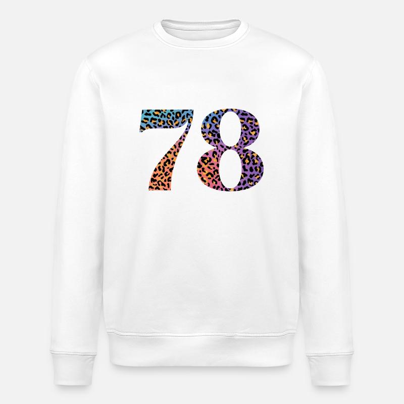 78e anniversaire léopard - Sweat bio ROLLER Stanley/Stella Unisexe - blanc