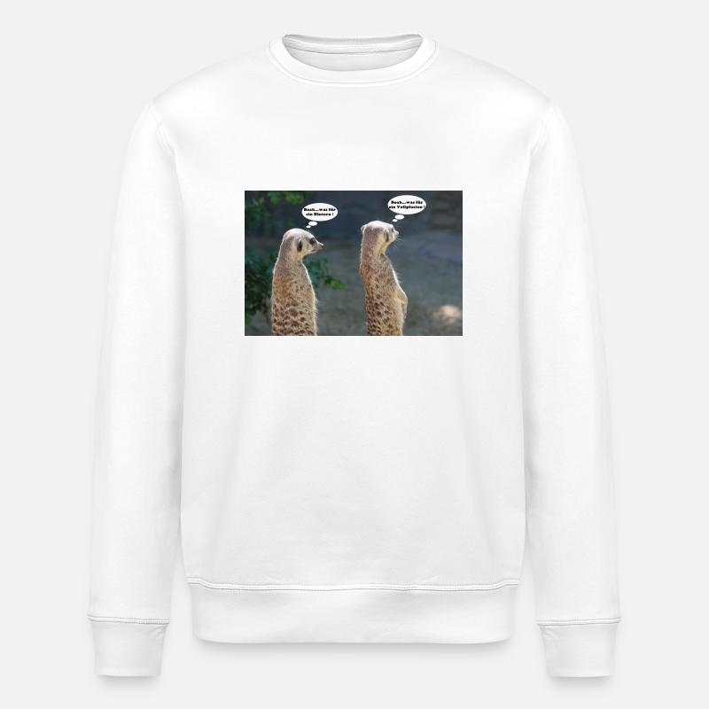 Erdmännchen - Stanley/Stella Unisex Bio-Sweatshirt ROLLER - Weiß
