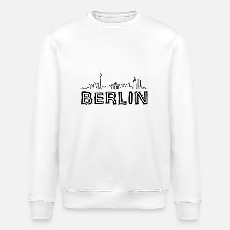 BERLIN 2023 Capitale de l’Allemagne - Sweat bio ROLLER Stanley/Stella Unisexe - blanc