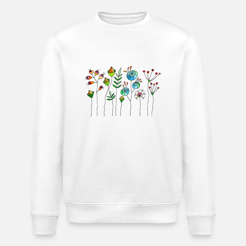 Blumen - Stanley/Stella Unisex Bio-Sweatshirt ROLLER - Weiß