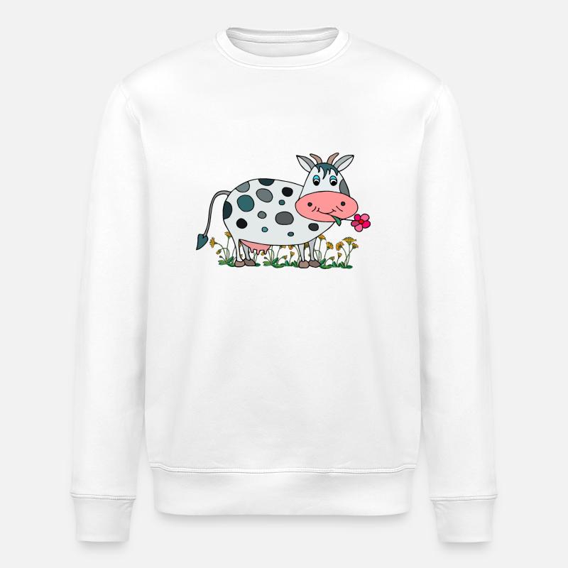 Vache - Sweat bio ROLLER Stanley/Stella Unisexe - blanc