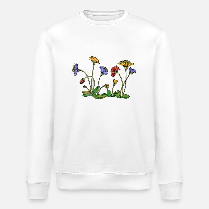 Blumen - Stanley/Stella Unisex Bio-Sweatshirt ROLLER - Weiß