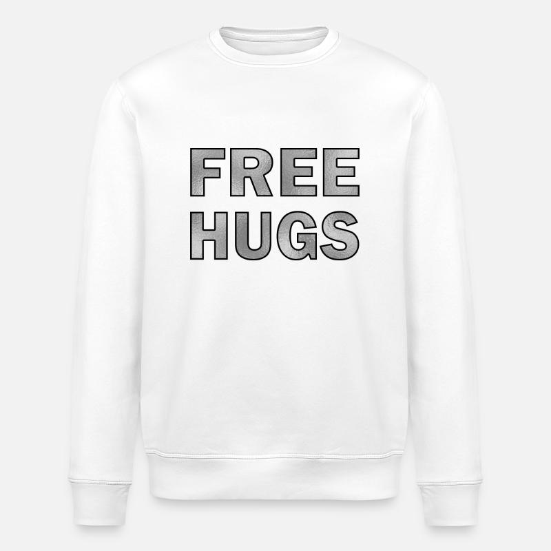 Câlins gratuits Argent - Sweat bio ROLLER Stanley/Stella Unisexe - blanc