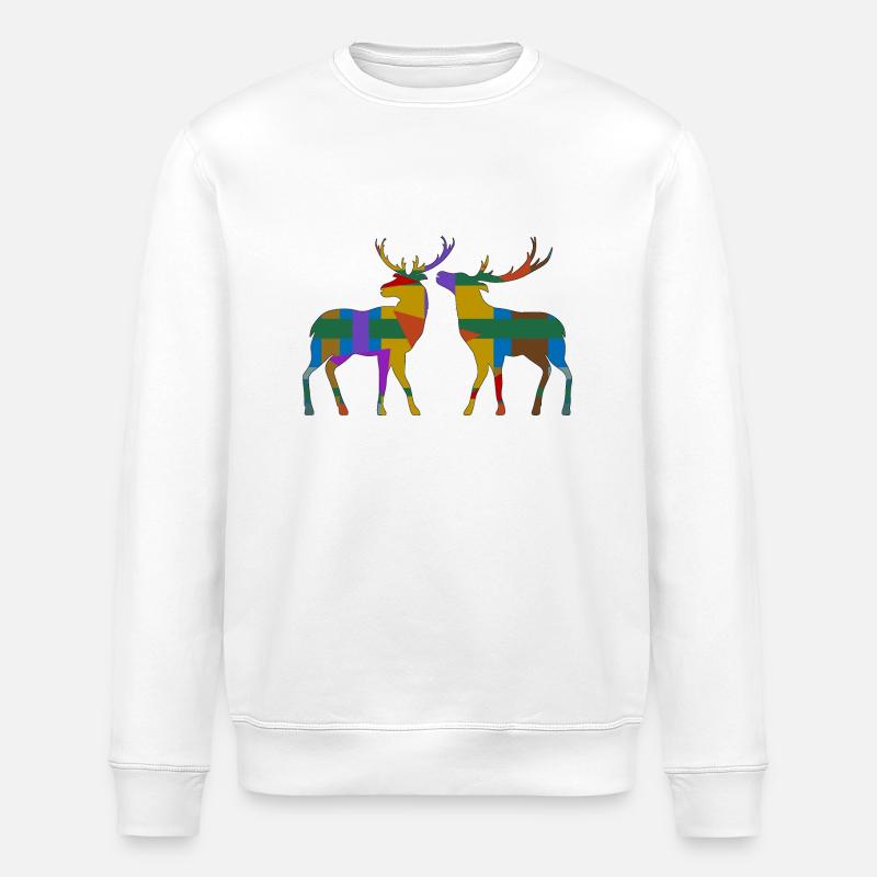 Cerf - Sweat bio ROLLER Stanley/Stella Unisexe - blanc