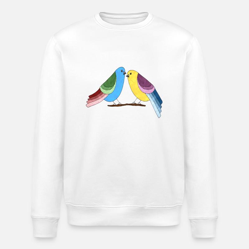 Oiseaux - Sweat bio ROLLER Stanley/Stella Unisexe - blanc