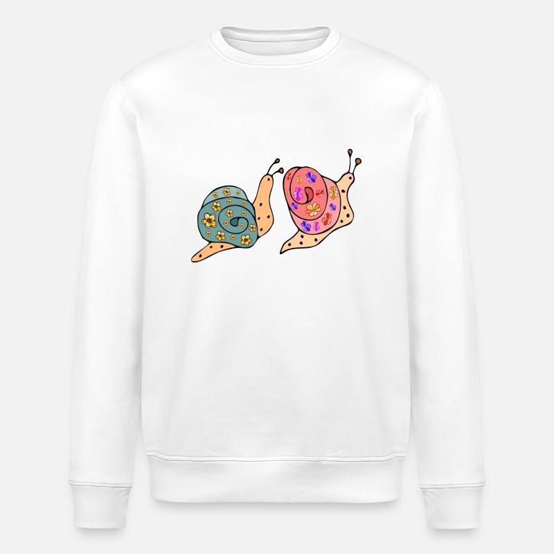 Snails - Stanley/Stella ROLLER Unisex Organic Sweatshirt - white