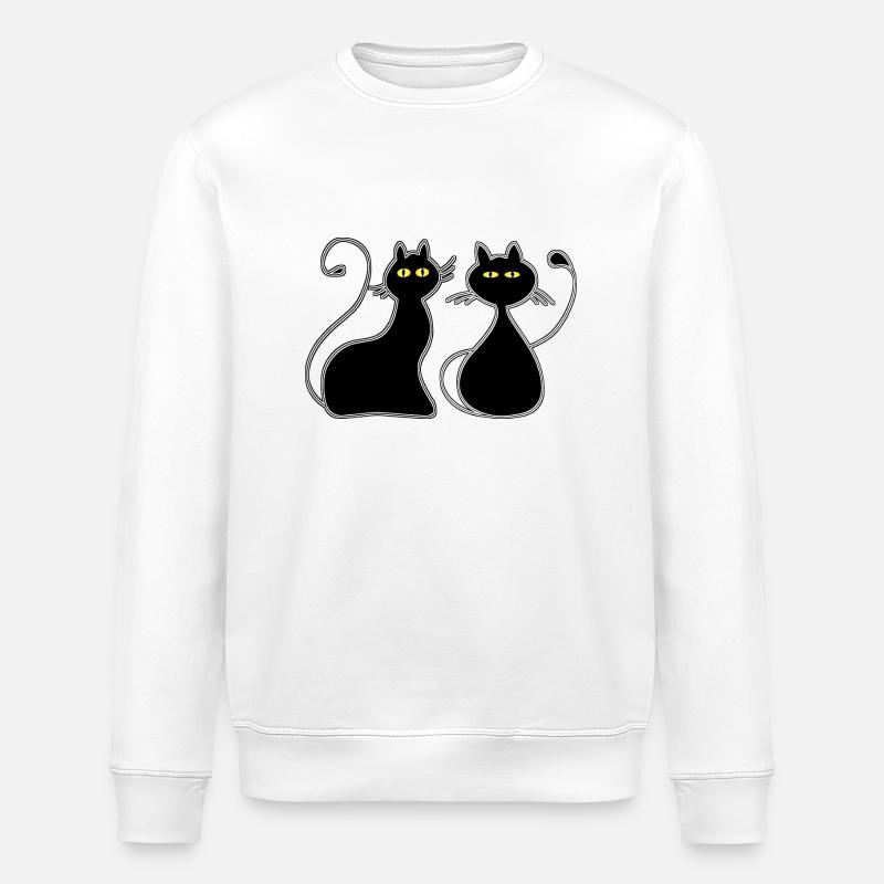 Cats - Stanley/Stella ROLLER Unisex Organic Sweatshirt - white