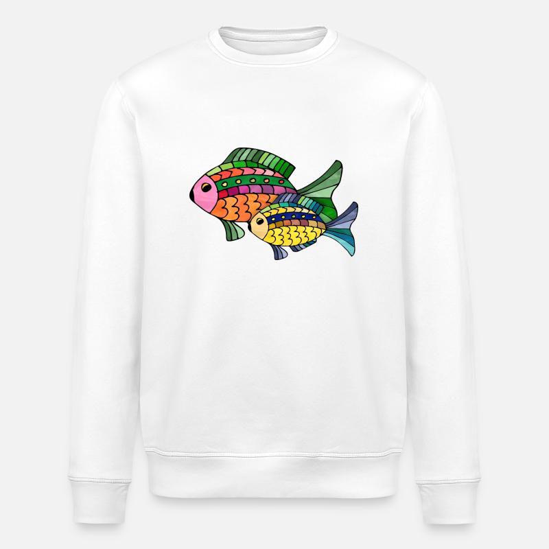 Fische - Stanley/Stella Unisex Bio-Sweatshirt ROLLER - Weiß