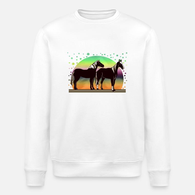 Pferde - Stanley/Stella Unisex Bio-Sweatshirt ROLLER - Weiß