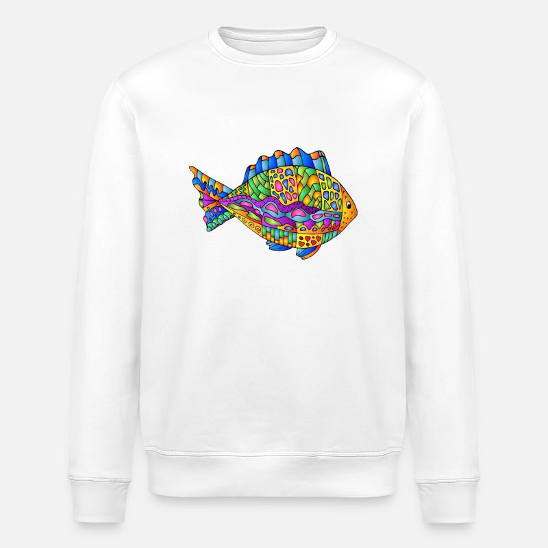 Poisson - Sweat bio ROLLER Stanley/Stella Unisexe - blanc