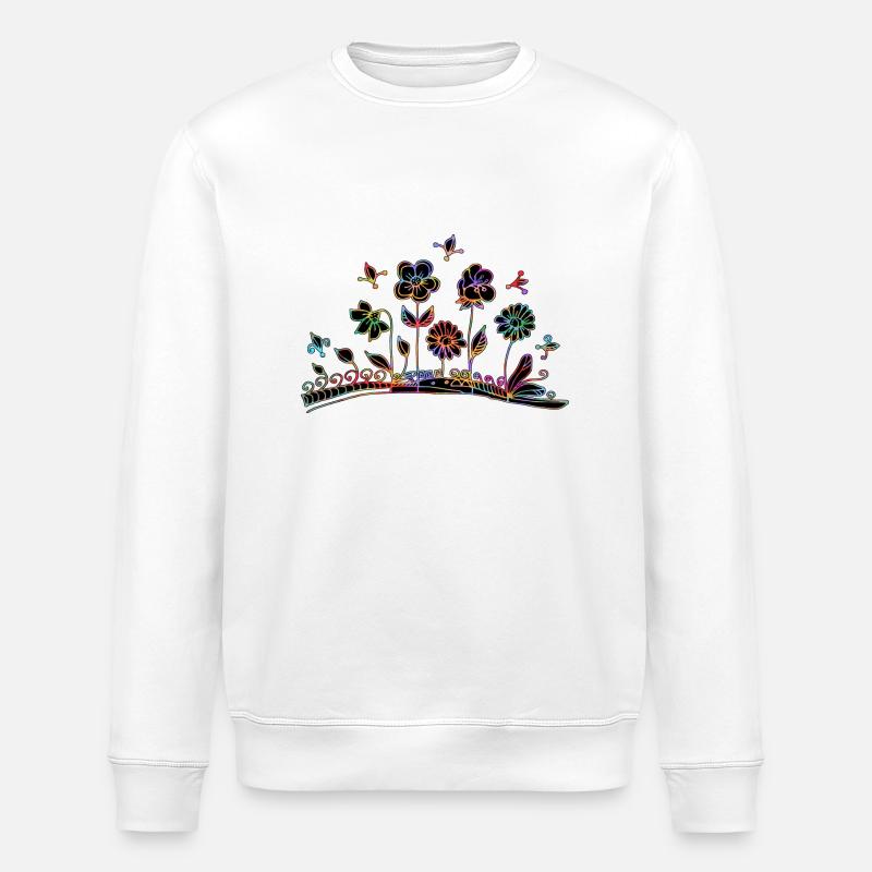 Fleur - Sweat bio ROLLER Stanley/Stella Unisexe - blanc