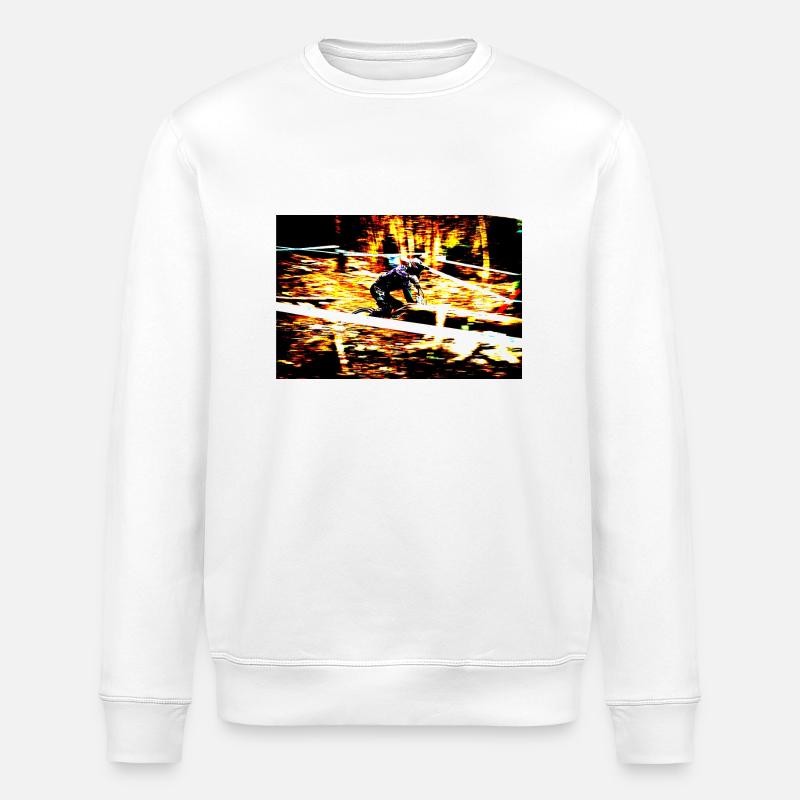 MTB MTB downhill - Stanley/Stella ROLLER Unisex Organic Sweatshirt - white