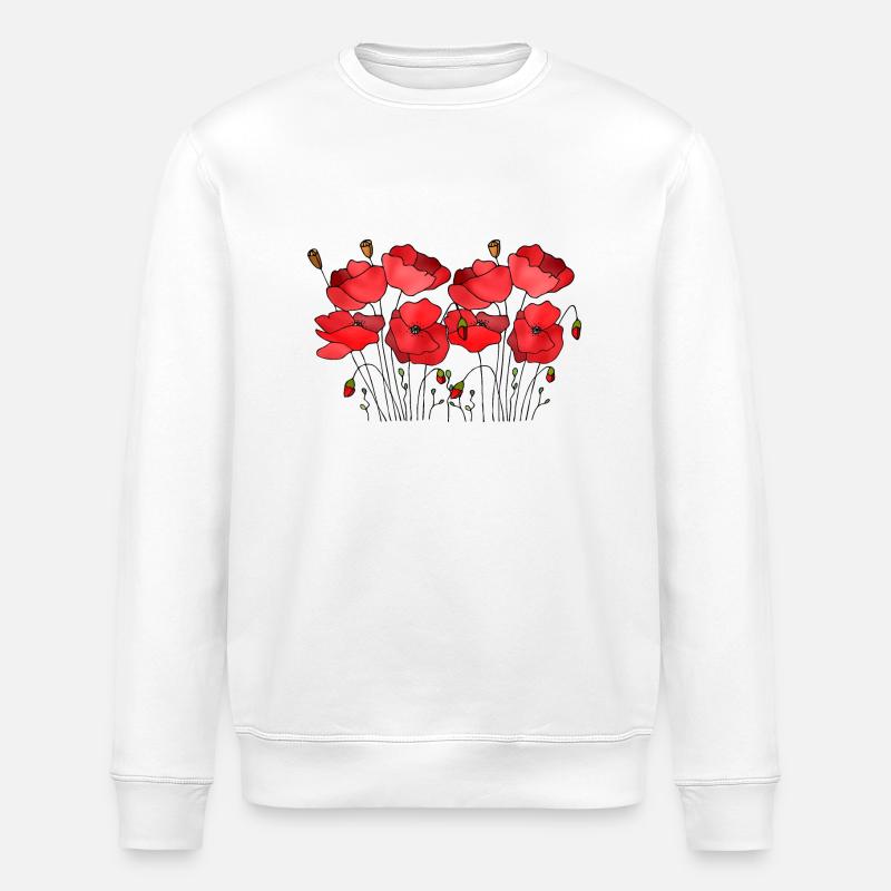Fleur - Sweat bio ROLLER Stanley/Stella Unisexe - blanc