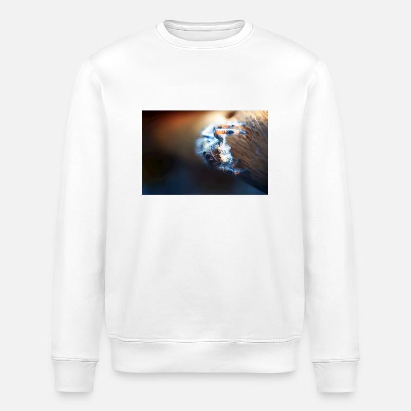 Springspinne, Phidippus regius,jumping spider - Stanley/Stella ROLLER Unisex Organic Sweatshirt - white