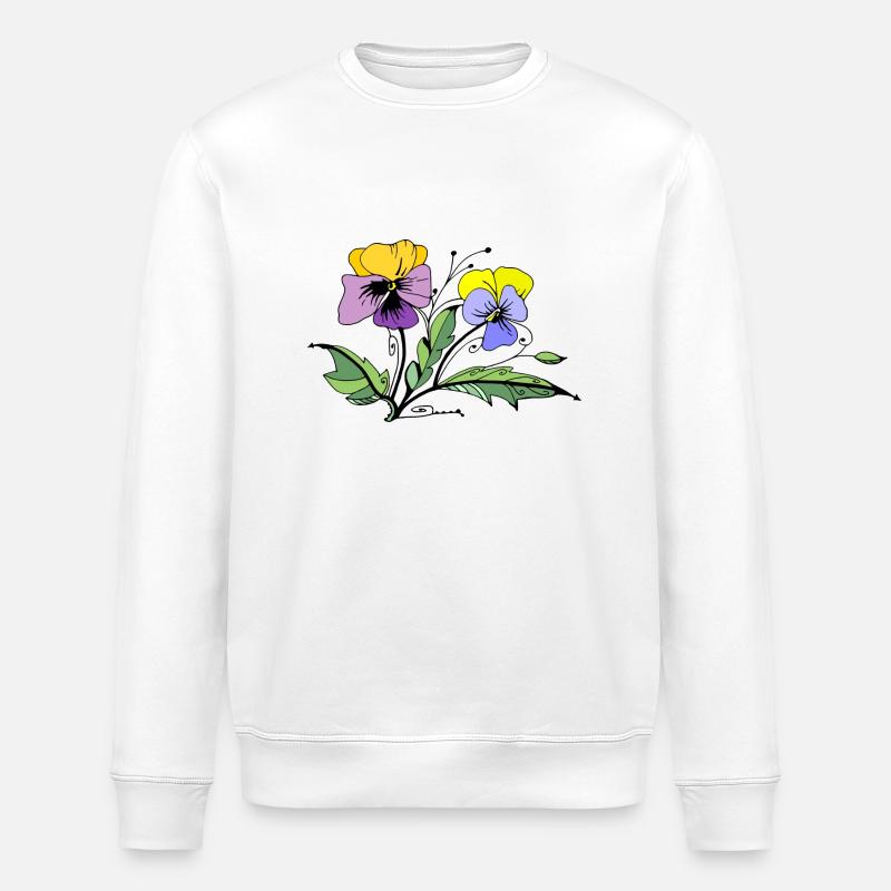 Fleur - Sweat bio ROLLER Stanley/Stella Unisexe - blanc
