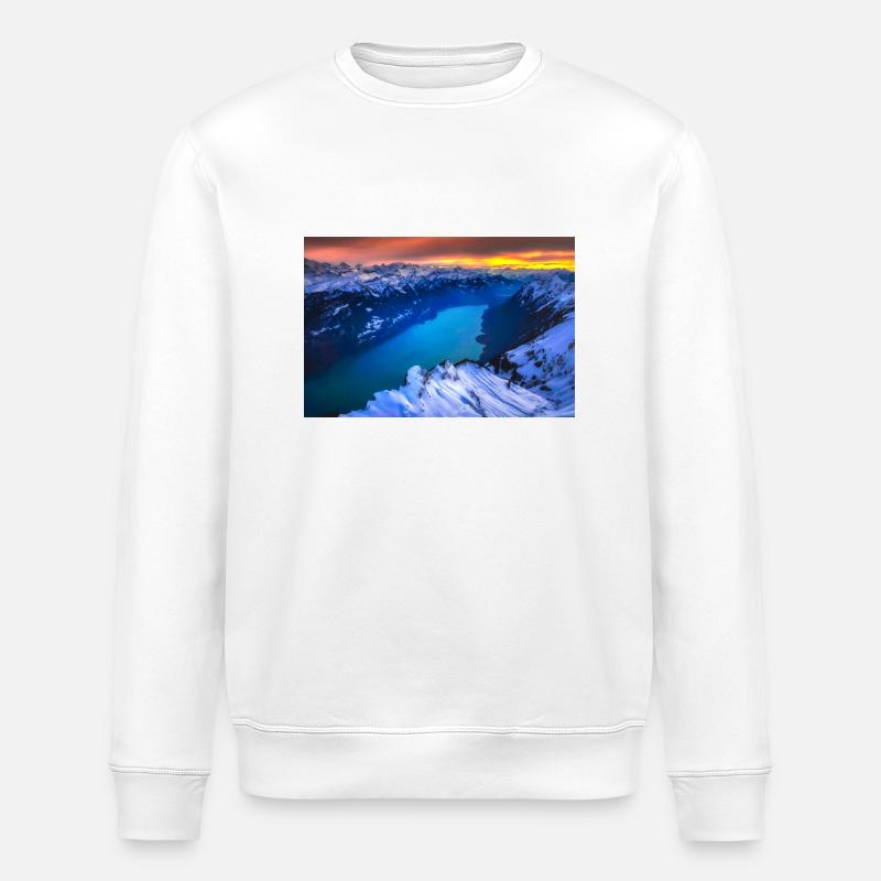 WINTER ALPEN SEE - Stanley/Stella Unisex Bio-Sweatshirt ROLLER - Weiß