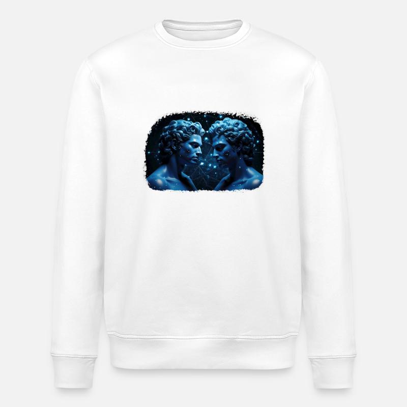 Sternzeichen Zwilling M - Stanley/Stella Unisex Bio-Sweatshirt ROLLER - Weiß