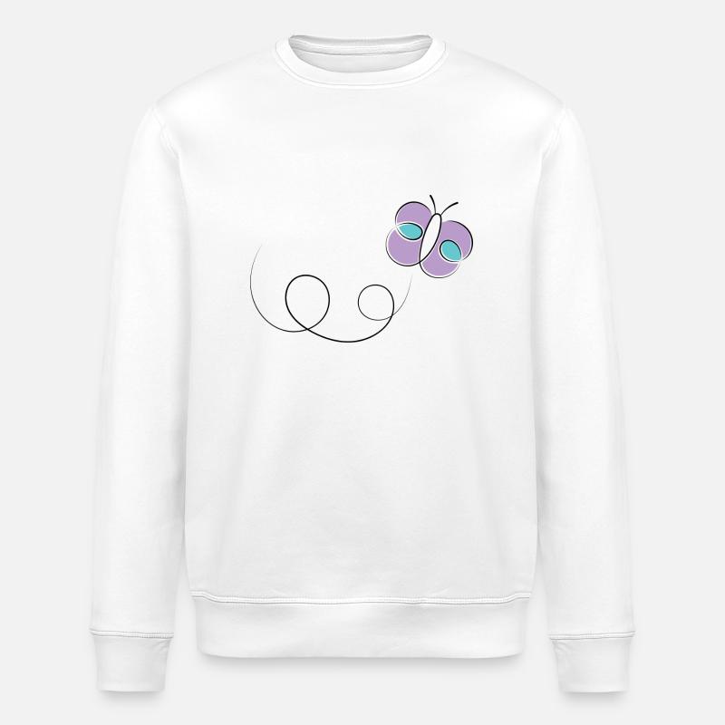 Papillon - Sweat bio ROLLER Stanley/Stella Unisexe - blanc