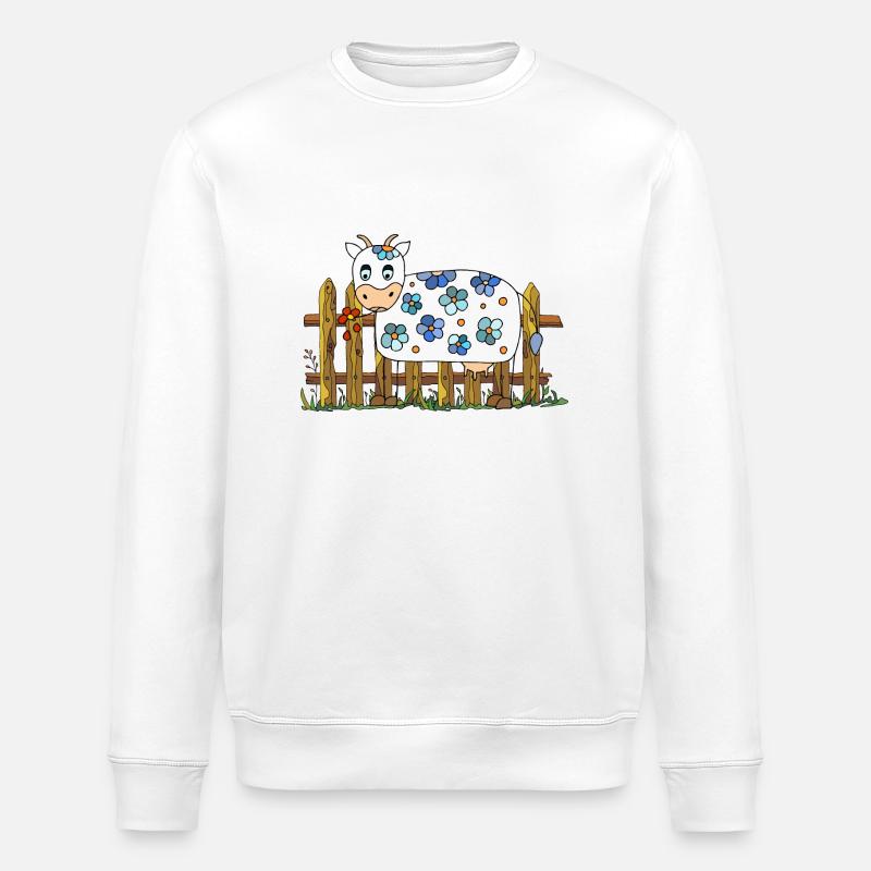 Kuh - Stanley/Stella Unisex Bio-Sweatshirt ROLLER - Weiß