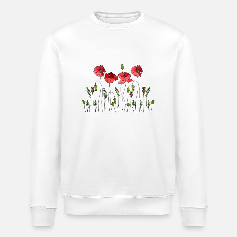 Fleur - Sweat bio ROLLER Stanley/Stella Unisexe - blanc