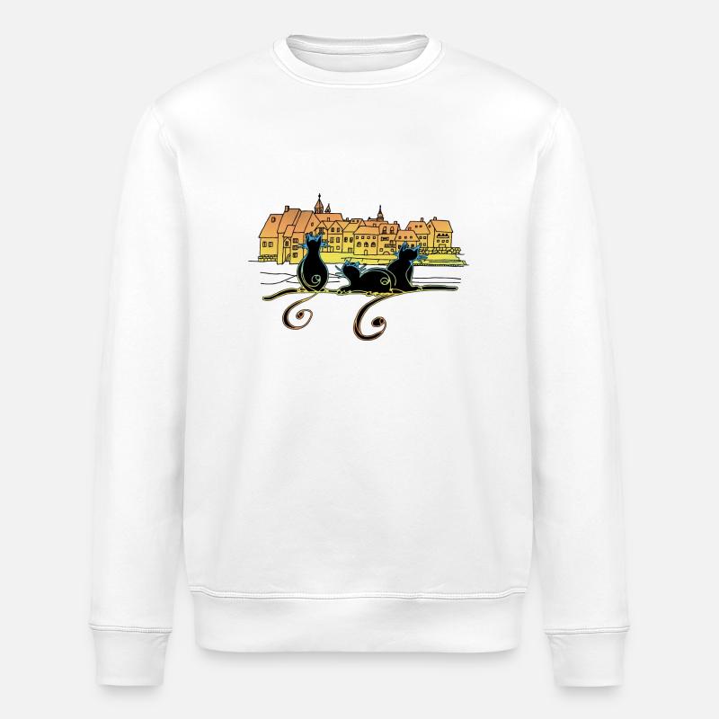 Cats - Stanley/Stella ROLLER Unisex Organic Sweatshirt - white