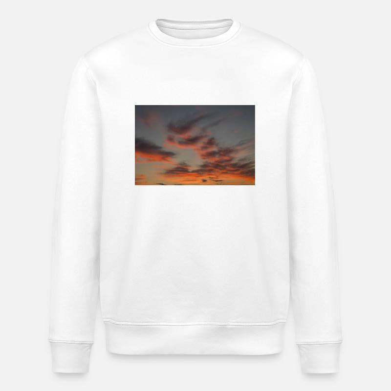 Fire sky - Stanley/Stella ROLLER Unisex Organic Sweatshirt - white