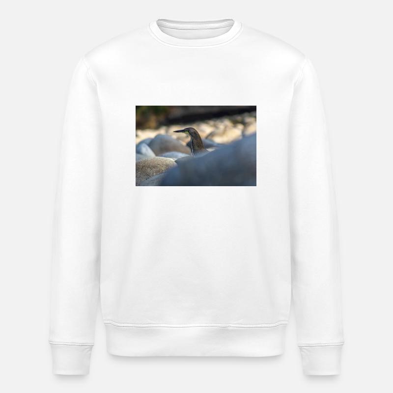 le héron - Sweat bio ROLLER Stanley/Stella Unisexe - blanc