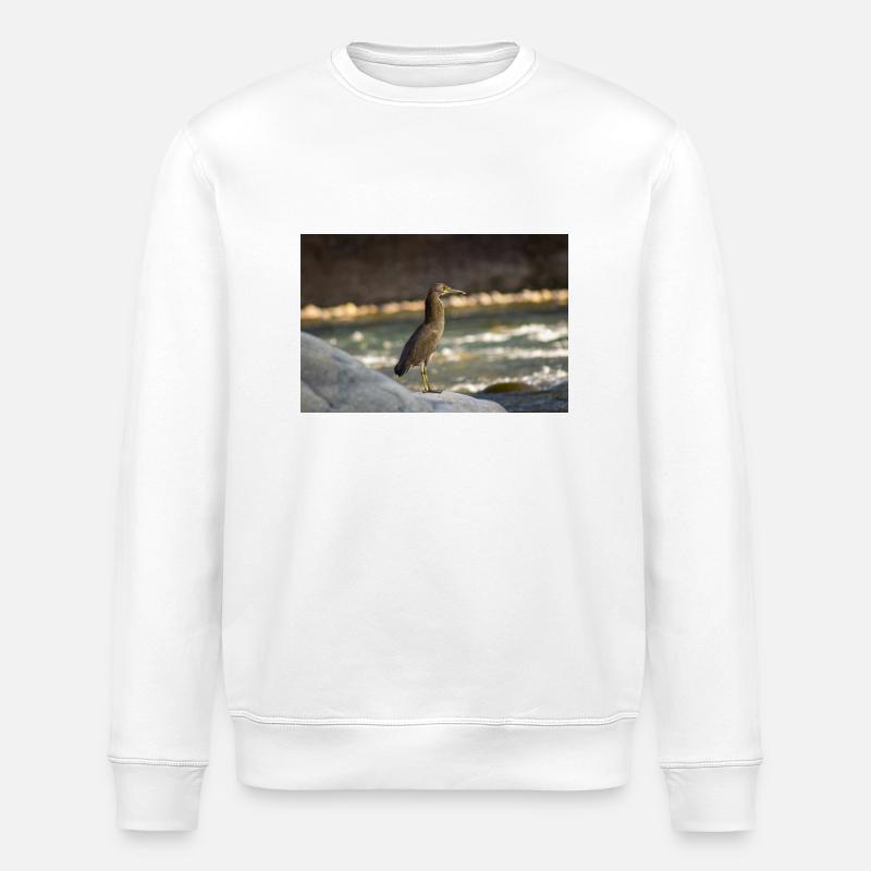 le héron - Sweat bio ROLLER Stanley/Stella Unisexe - blanc