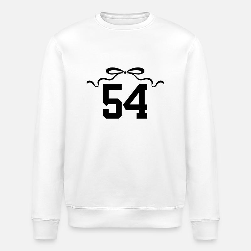 Numéro 54 noeud - 54e anniversaire - Sweat bio ROLLER Stanley/Stella Unisexe - blanc