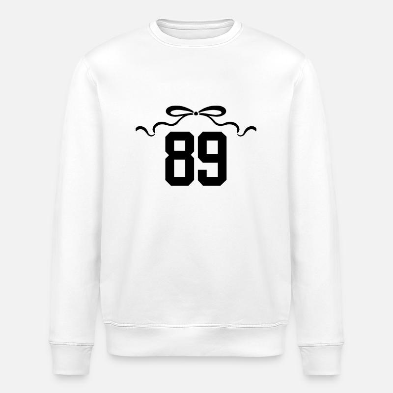 Numéro 89 noeud - 89e anniversaire - Sweat bio ROLLER Stanley/Stella Unisexe - blanc
