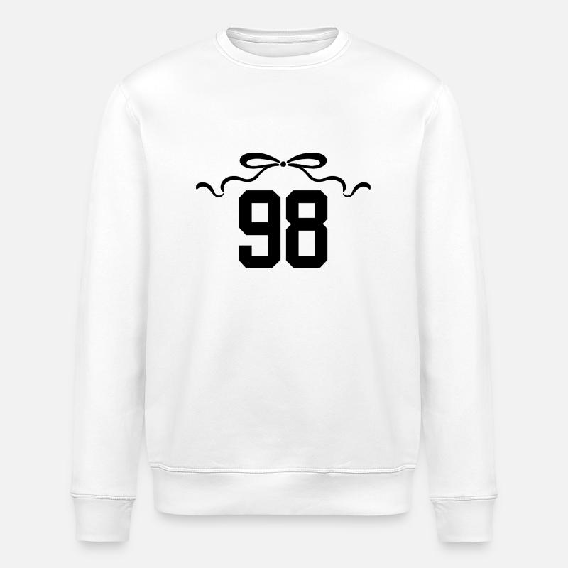 Number 98 Knot - 98th Anniversary - Stanley/Stella ROLLER Unisex Organic Sweatshirt - white