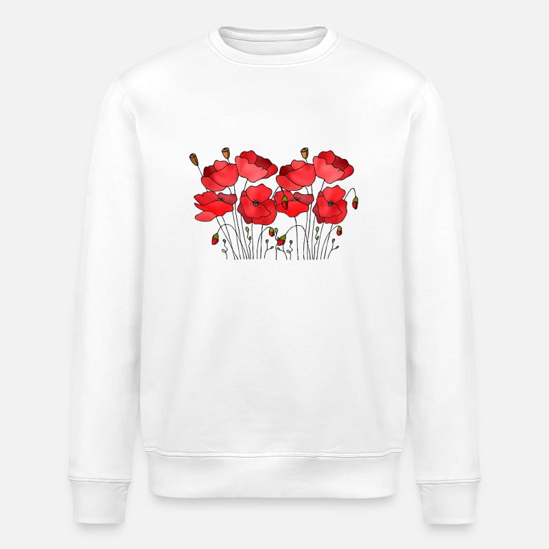 Fleur - Sweat bio ROLLER Stanley/Stella Unisexe - blanc